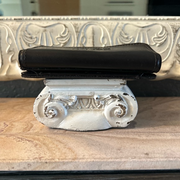 ESPRIT Chocolate Brown Pebbled Leather Trifold Compact Wallet - Picture 9 of 13